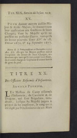 Titre XX.