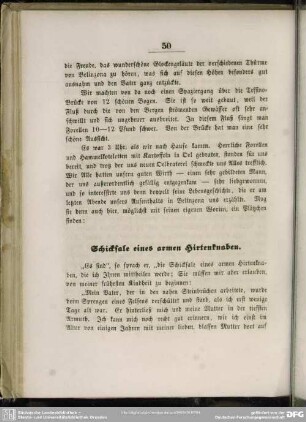 Schicksale eines armen Hirtenknaben