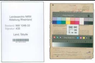 Entnazifizierung Sibylle Land , geb. 03.05.1905 (Lehrerin)
