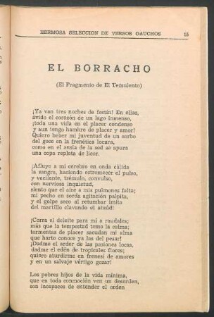 El borracho : (El fragmento de El Temulento)