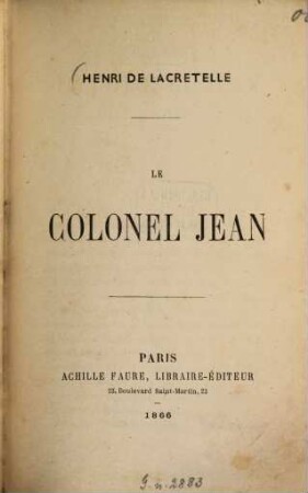 Le colonel Jean