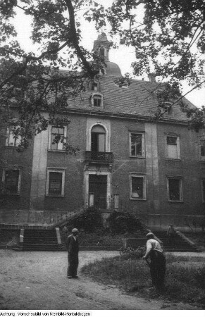 Hirschstein/Elbe, Schloss. Kindererholungsheim Hirschstein der Volkssolidarität, um 1946