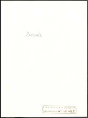 Himmele, Adolf, Mannheim, an Wichert