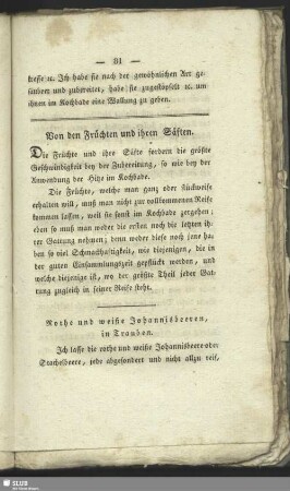 Von den Früchten und ihren Säften