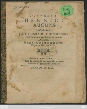 Historia Henrici Aucupis