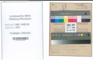 Entnazifizierung Heinrich Huebgen , geb. 06.09.1900 (Beamter)