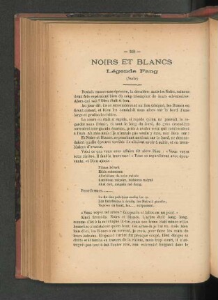 Noirs et Blancs. Légende Fang (Suite).