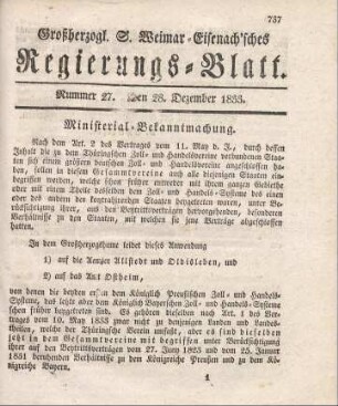 Nr. 27 : 28. Dezember 1833