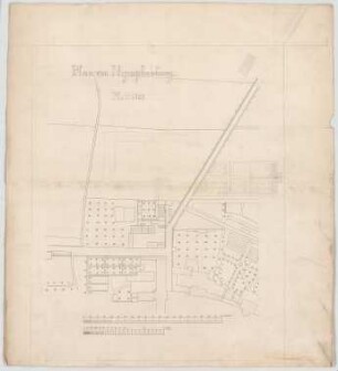 Thiersch, August ; München; Schloss und Umgebung - Lageplan