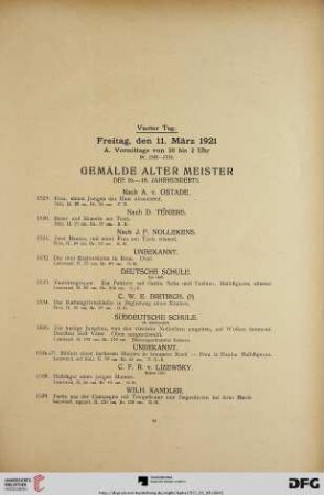 Vierter Tag: Freitag, den 11. März 1921 (Nr. 1529-1907)