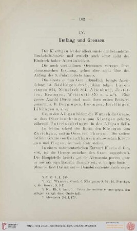 IV. Umfang und Grenzen