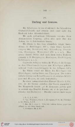 IV. Umfang und Grenzen