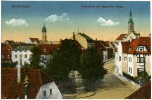 Großenhain. Lindenplatz mit Naundorfer Straße
