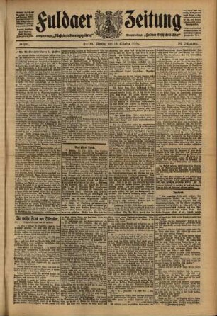 Ausgabe vom Montag, den 18. Oktober 1909.