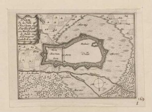 Plan de la Ville et Chasteau de Stolhoffen au Marquisat de Bade en Allmagne