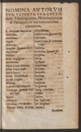 Nomina Autorum ...