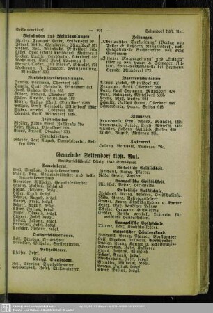 Gemeinde Seitendorf Klöst. Ant.