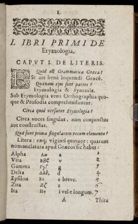 Caput I. De Literis.