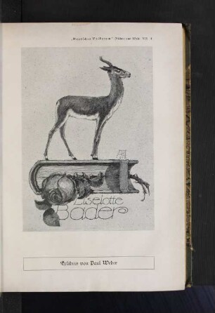 "Deutsches Volkstum" (Bühne und Welt) XIX 4 Exlibris von Paul Weber