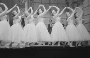 Szenenbilder aus der Operette "Dreimädlerhaus" von Heinrich Berté am Metropol-Theater Berlin