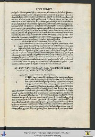 De Generatione Animalium.