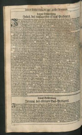 Lebens-Beschreibung Jeremiä, des eiferigen Buß-Predigers