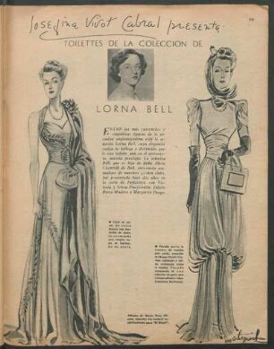 Josefina Vivot Cabral presenta: Toilettes de la colección de Lorna Bell