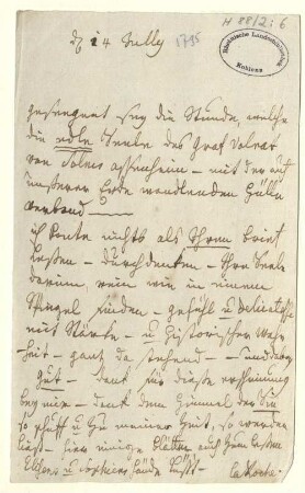 Eigenhändiger Brief mit Unterschrift