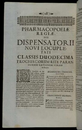 Classis Duodecima Trochis Corum Rite Parandorum Rationem Veram indicans.