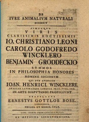 De iure animalium naturali
