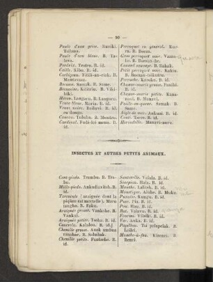 INSECTES ET AUTRES PETITS ANIMAUX.