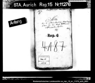 Die bei den Ämtern verwahrten staatlichen Gelder: Amt Wittmund