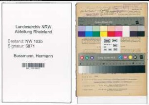 Entnazifizierung Hermann Bussmann , geb. 28.06.1911 (Rechtsanwalt)