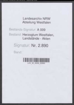 Landtagsabschied (Abschrift) mit Anlagen