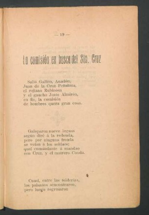 La comisión en busca del Sto. Cruz