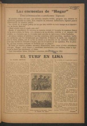 El turf en Lima : La última reunión