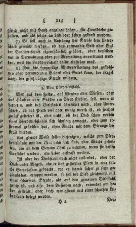 3. Vom Pferdediebstahl.