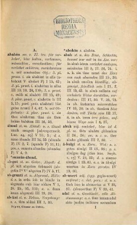 Otfrids Evangelienbuch : mit Einleitung, erklärenden Anmerkungen und ausführlichem Glossar, 2. Glossar und Abriss der Grammatik