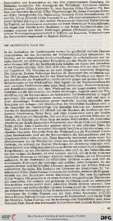 Die Architektur nach 1945