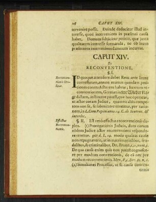 Caput XIV. De reconventione.