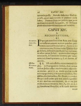 Caput XIV. De reconventione.