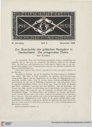 3: Zur Geschichte der gotischen Rezeption in Deutschland : die polygonalen Chöre