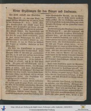 Ein Finke entdeckt eine Mordthat.