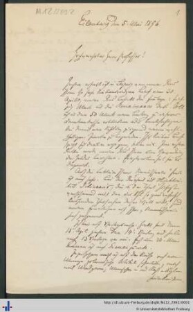 Nachlass L. Schemann (NL 12/2892) : Korrespondenz zwischen Peter Spohr, Ludwig Schemann