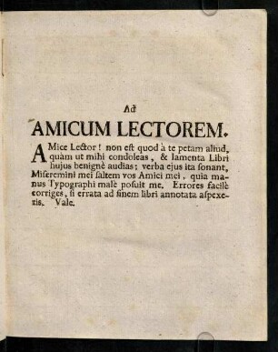 3r-3v, Ad Amicum Lectorem.