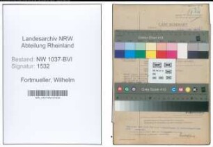 Entnazifizierung Wilhelm Fortmueller , geb. 22.06.1893 (Werkmeister)
