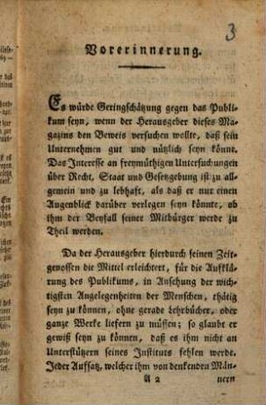 Magazin für die Philosophie des Rechts und der Gesetzgebung. 1,1. 1798