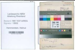 Entnazifizierung Helmut Hammerstein , geb. 00.00.0000 ()