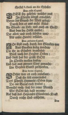 Epistel S. Pauli an die Epheser.