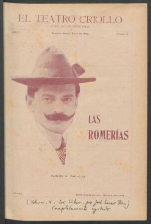 1910000500: Las romerías : [sainete en un acto y tres cuadros, en prosa]